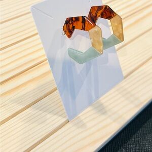 Geometric Multicolor Acrylic Earrings